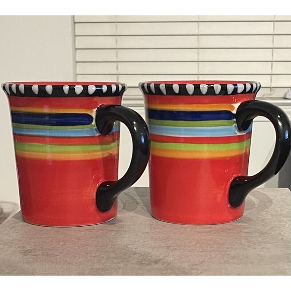 (2) Gibson Elite Pueblo Springs Coffee Mug Pueblo Springs Red Cup Large - Picture 7 of 10